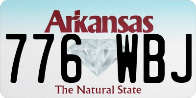 AR license plate 776WBJ