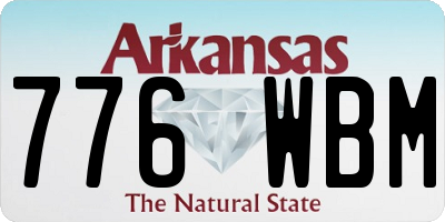 AR license plate 776WBM