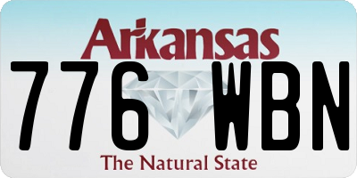 AR license plate 776WBN