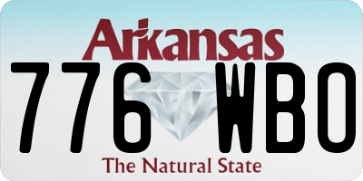 AR license plate 776WBO