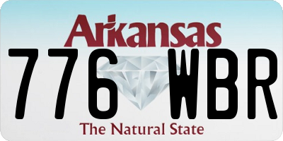 AR license plate 776WBR