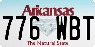 AR license plate 776WBT