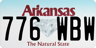 AR license plate 776WBW