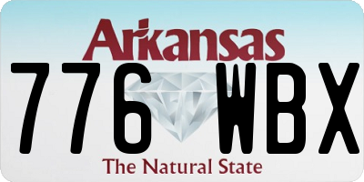 AR license plate 776WBX