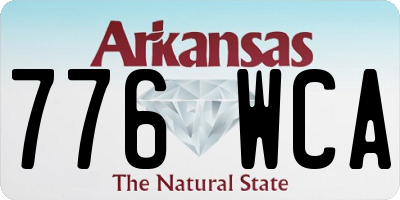 AR license plate 776WCA