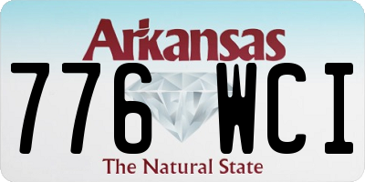 AR license plate 776WCI