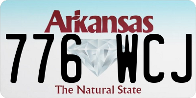AR license plate 776WCJ