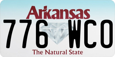 AR license plate 776WCO