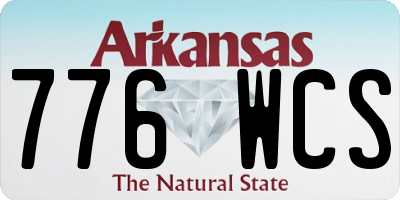 AR license plate 776WCS