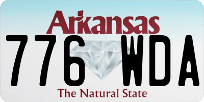 AR license plate 776WDA