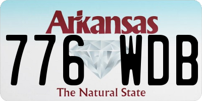 AR license plate 776WDB