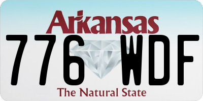 AR license plate 776WDF
