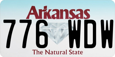 AR license plate 776WDW