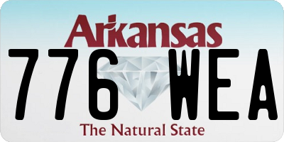 AR license plate 776WEA