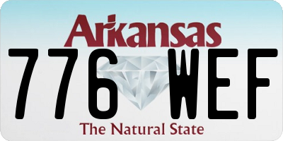 AR license plate 776WEF