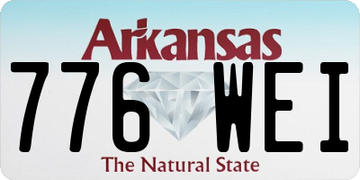 AR license plate 776WEI