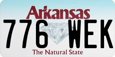 AR license plate 776WEK