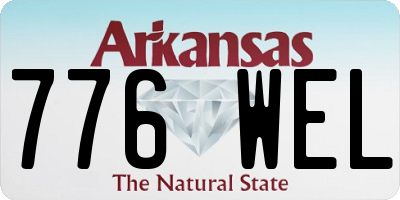 AR license plate 776WEL