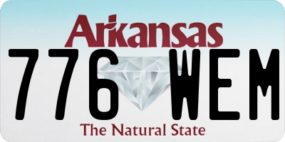 AR license plate 776WEM