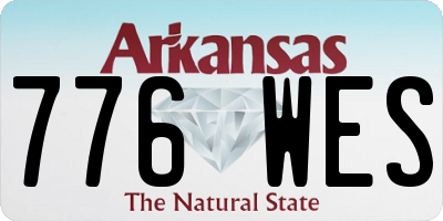 AR license plate 776WES