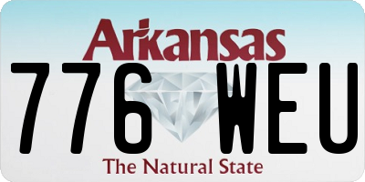 AR license plate 776WEU