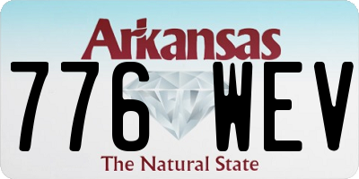 AR license plate 776WEV