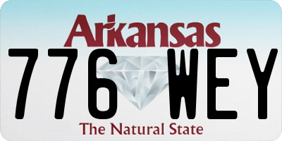 AR license plate 776WEY