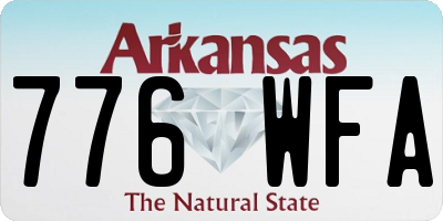 AR license plate 776WFA
