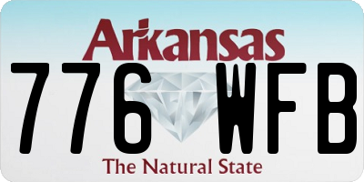 AR license plate 776WFB