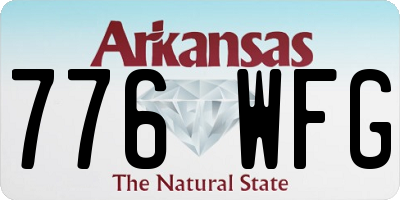 AR license plate 776WFG