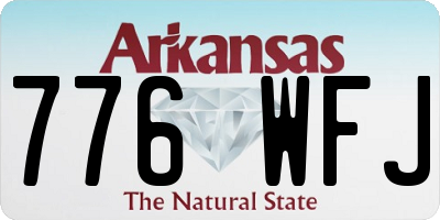 AR license plate 776WFJ