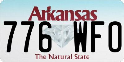 AR license plate 776WFO
