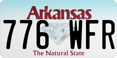 AR license plate 776WFR