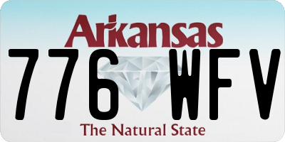 AR license plate 776WFV