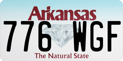 AR license plate 776WGF