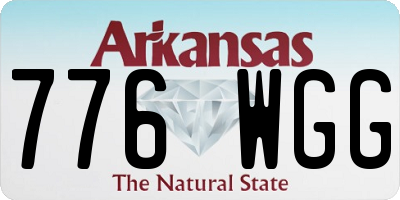 AR license plate 776WGG