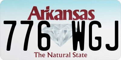 AR license plate 776WGJ