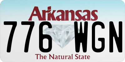 AR license plate 776WGN