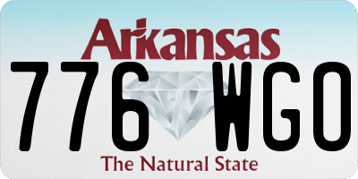 AR license plate 776WGO