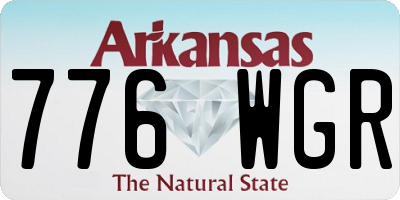 AR license plate 776WGR