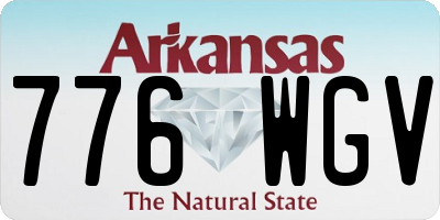 AR license plate 776WGV