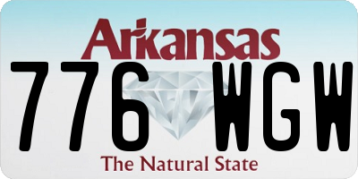 AR license plate 776WGW
