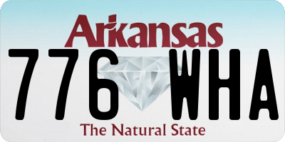 AR license plate 776WHA