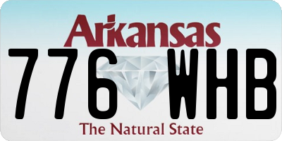 AR license plate 776WHB