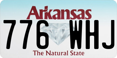 AR license plate 776WHJ