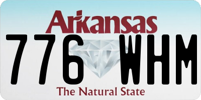 AR license plate 776WHM