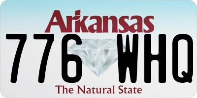 AR license plate 776WHQ