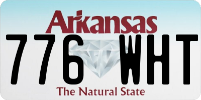 AR license plate 776WHT