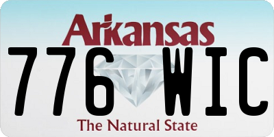 AR license plate 776WIC