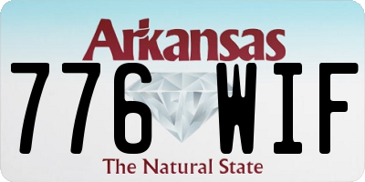AR license plate 776WIF